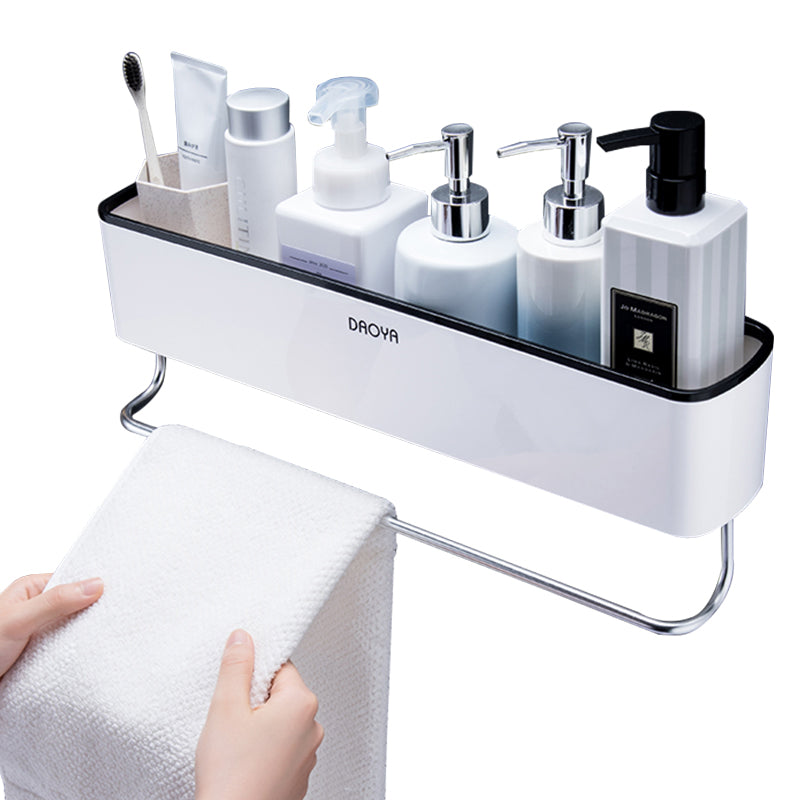 Wall-Mounted Bathroom Shelf with Towel Bar
