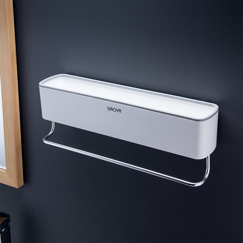 Wall-Mounted Bathroom Shelf with Towel Bar