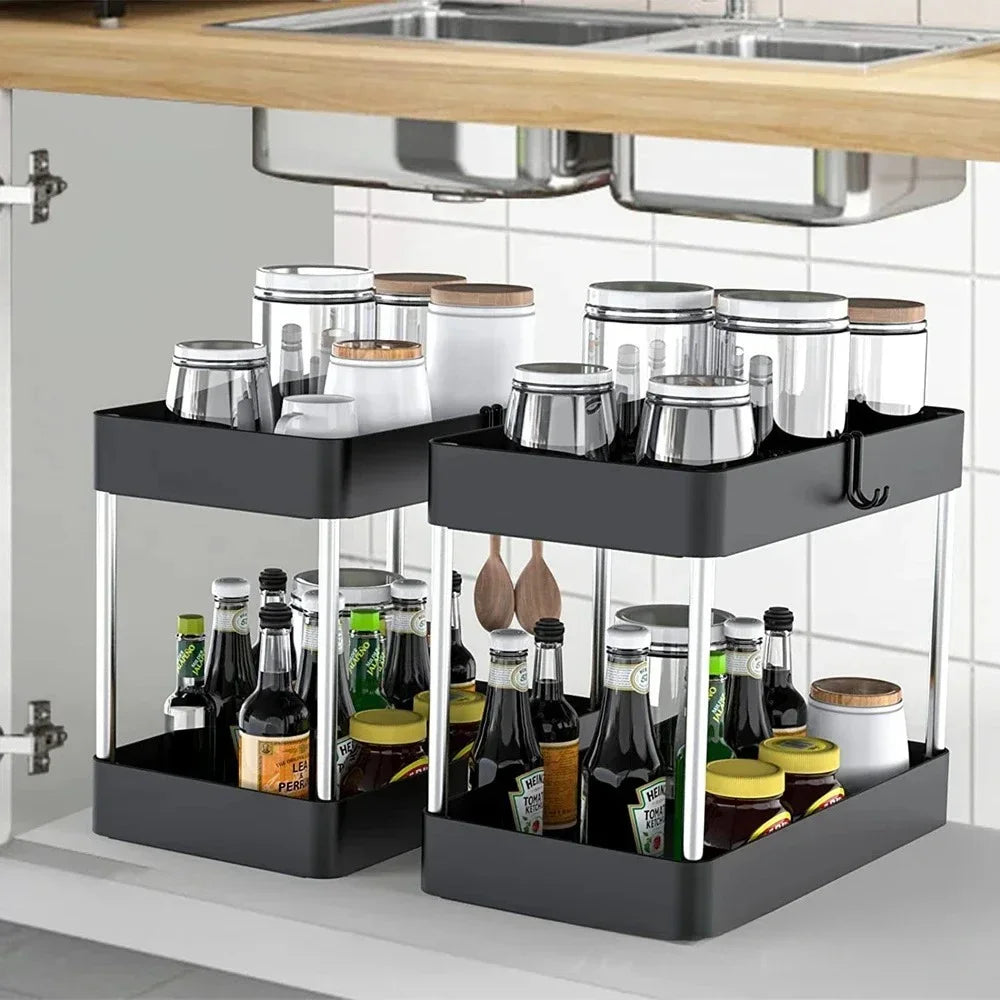 Multi-Purpose 2-Tier Under Sink Storage Rack